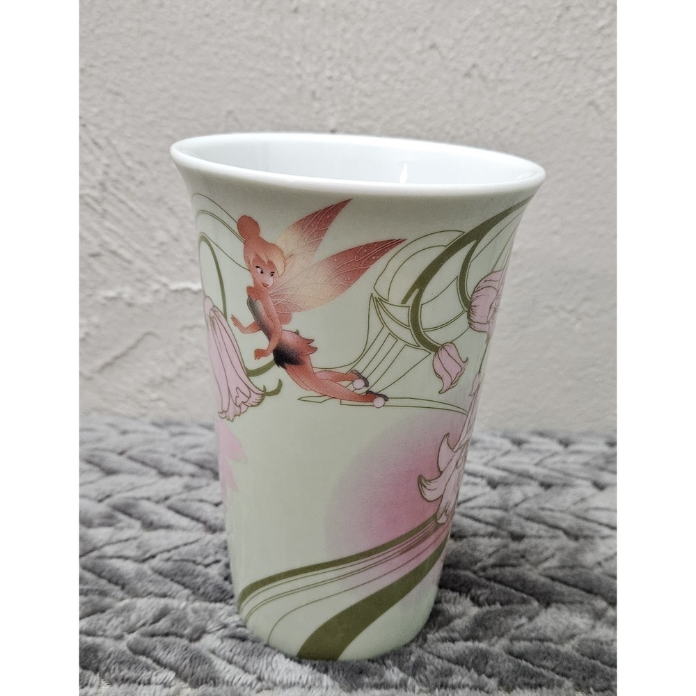 Disney Parks Tinker Bell Wild Roses Elegant Travel Mug *No Lid-Cup Only Ceramic
